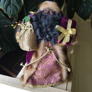 Santa Claus in Purple and Gold